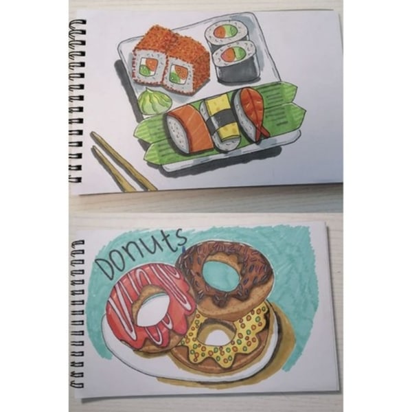 40-pakning - Markører med etui Fargeblyanter Dobbeltsidige penner Multicolor multifärg