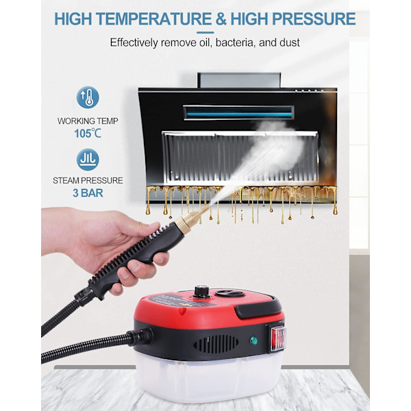 2500W Høytrykksdamprenser Kjøkkendamprenser Høytemperaturdamprenser Husholdningsdamprenser Bad Møbler Bil