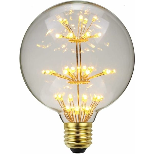 LED-lampa Vintage Glödlampa RGB Fyrverkeri Edisonlampa 3W 220/240V E27 Dekorativ Lampa (G95) [Energiklass G]