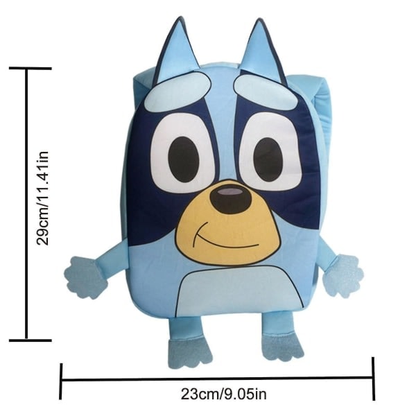 IC Bluey och Bingo skolväska 11,4*9\" tecknad skolryggsäck för barn, födelsedagspresent för barn - storlek Bluey