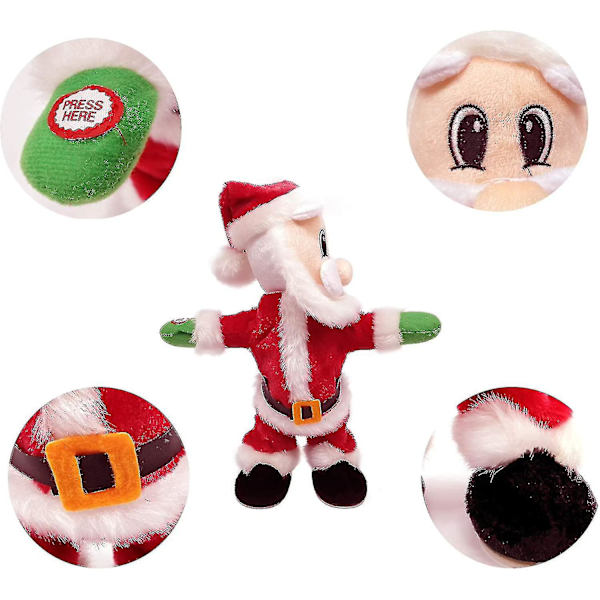 Twerking Santa [Engelsk låt] Snurrande höfter Sjungande och dansande Elektrisk leksak Snurrande höfter Santafigur Julgåva (Jultomten
