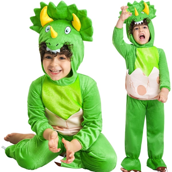 Pienille lapsille suunniteltu dinosauruksen munasta kuoriutuva halloween-asu, luksus-haalari pojille ja tytöille