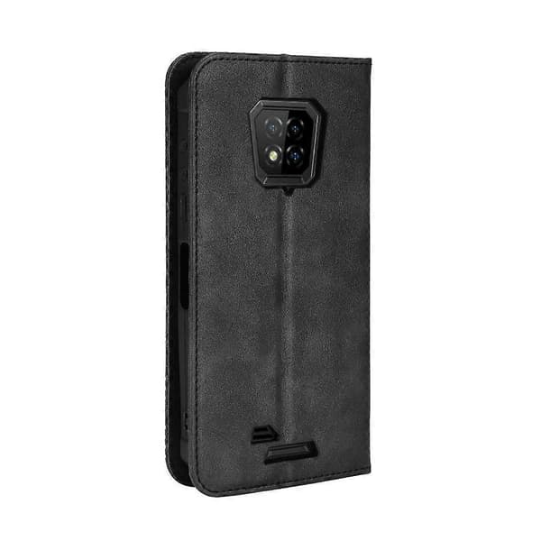 Kompatibel med Ulefone Armor 8 Magnetiskt Spänne Retro Textur Läder Telefonfodral Black