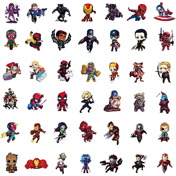 100 superhelt Avengers-klistremerker Superhero