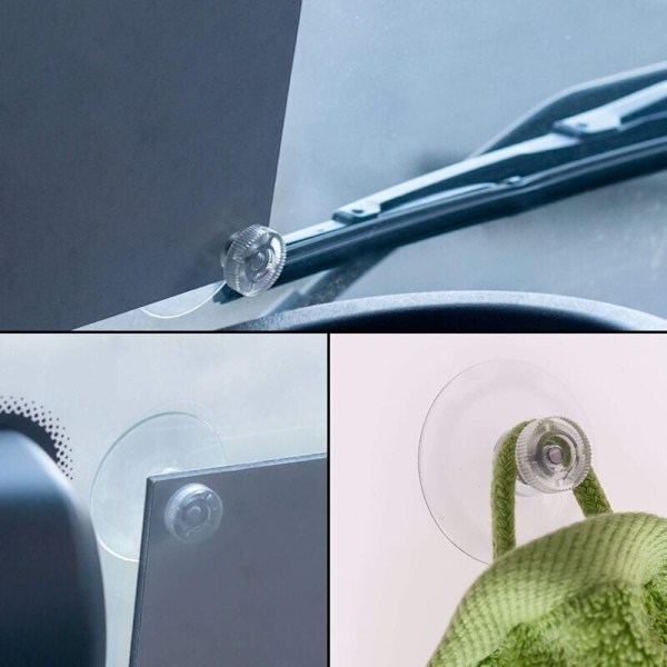 x sugproppar Ø 50 mm med M4x10mm gänga med räfflade muttrar Transparent - Tillverkad i Tyskland, från DEBUNS