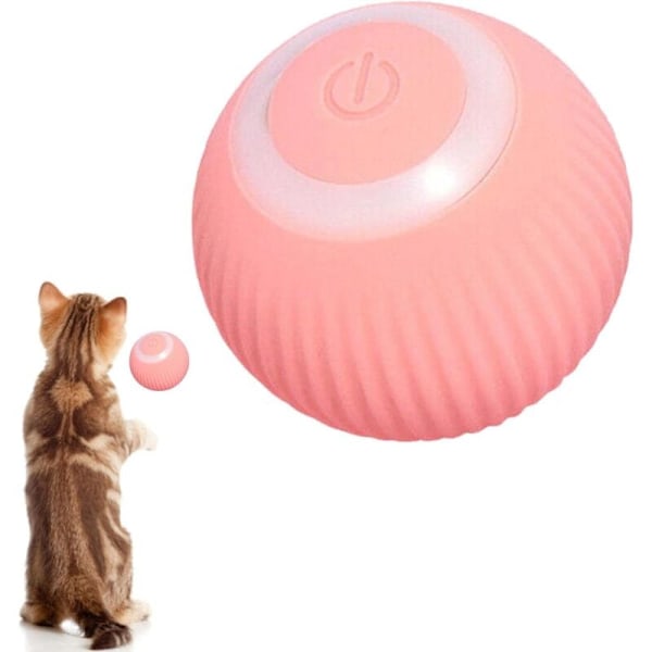 Rosa - 1 Styck - Interaktiv Kattleksaksboll - Automatisk Interaktiv - 360° USB - Stimulerar Jaktinstinkten