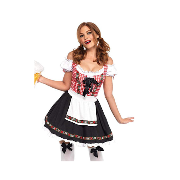 Naisten Oktoberfest-mekko Blue Grid M