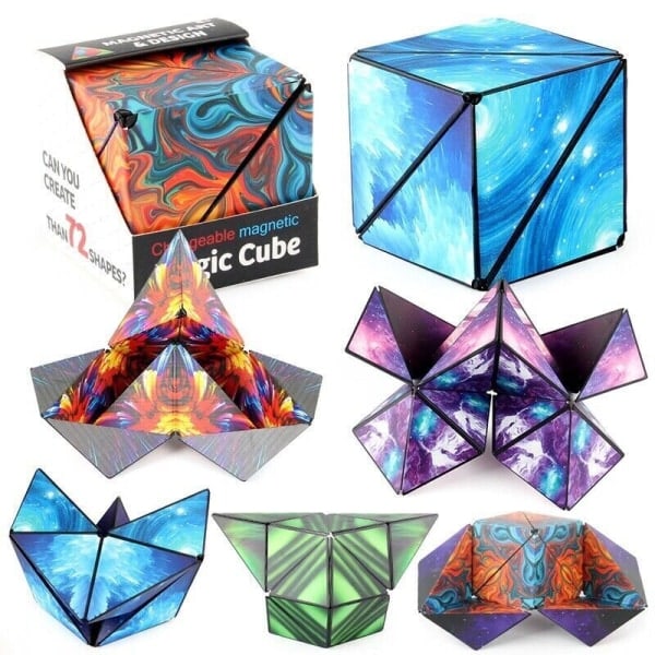 3D magisk kube Shashibo formforskyvningsboks Pusselleker gave MC-01