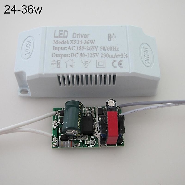 LED-driver 230/250mA 8-24W 24-36W 36-48W 12-24W 24-40W 36-50W LED konstantstrømsdriver Strømenhed