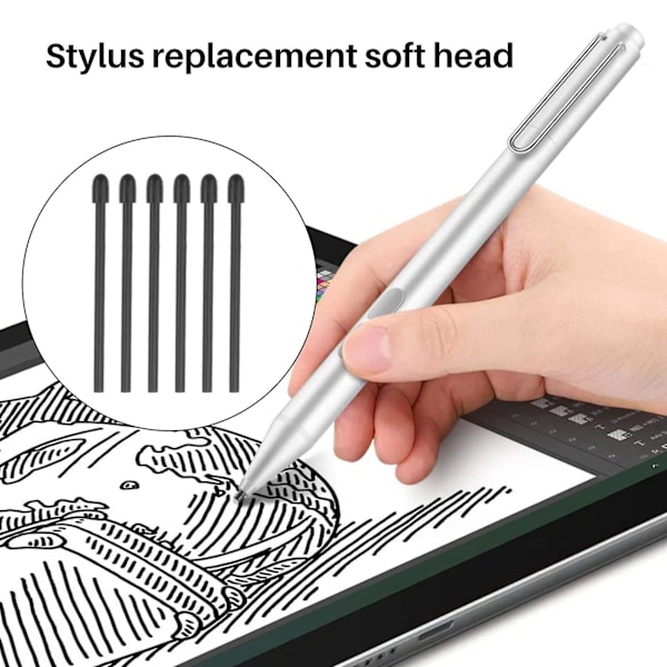 (20 pakk) Markørpennspisser/spisser for Remarkable 2 Stylus Pen Utskiftbare myke spisser/spisser Svart