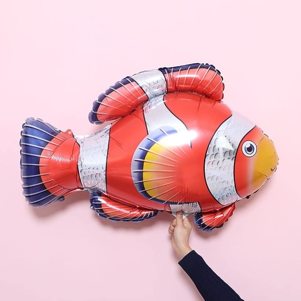 IC 8 stk. tropiske fiskeballoner aluminiumsfolie Havdyrsballoner til sommerstrand Tropisk temafest Fødselsdag Baby shower Bryllupsfestdekorationer