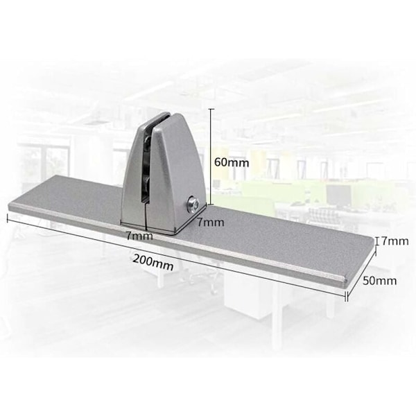 Plexiglas Klämhållare, Bordsklämma för Anti-Nålskydd, Plexiglashållare, Glashållare, Akrylglasklämhållare, Set om 2, Silver