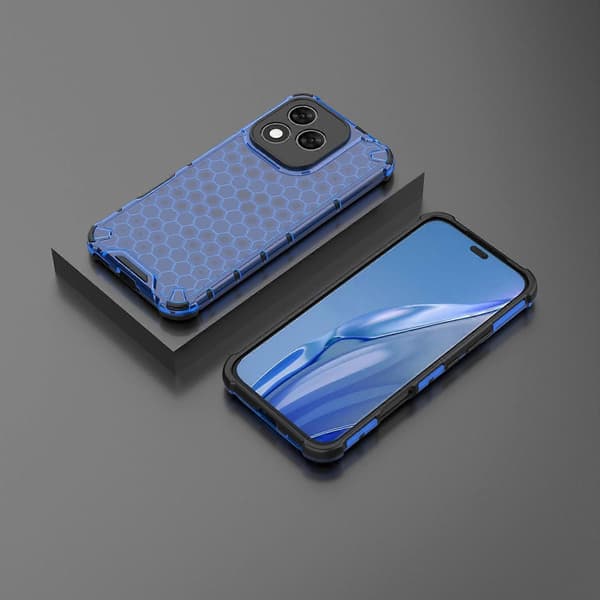 Honeycomb Støtsikkert Telefondeksel Kompatibelt med Honor 400 Lite Blue