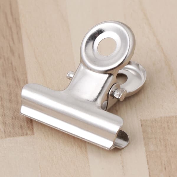 10-pack bulldogklämmor i rostfritt stål, starkt grepp för pappersdokument, matpåsförsegling, hemkontor, silver