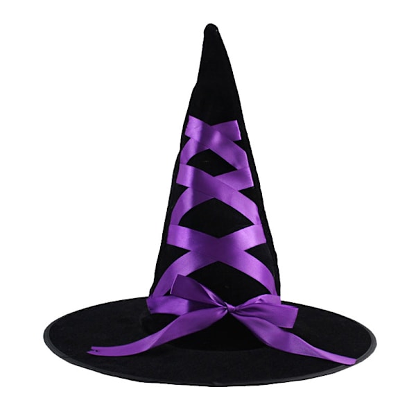 Halloween-hattu loistava noitakypärä juhlakoriste hämähäkinverkko velhohattu kurpitsa kuumasinetty musta noitakypärä MJ51 Blue 12 One Size