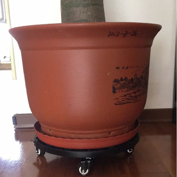 Planter Caddy Plant Stand Med Låsbara Hjul Hög Belastningskapacitet För Utomhus- Och Inomhusbruk (1 st, Svart)