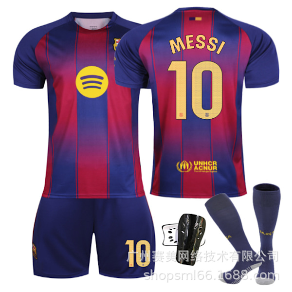 25-26 Barcelonan lasten jalkapallopaita 6 Gavi 9 Lewandowski 19 Yamal 8 Pedri pelipaita Barcelona puku Size 11 socks twenty two#