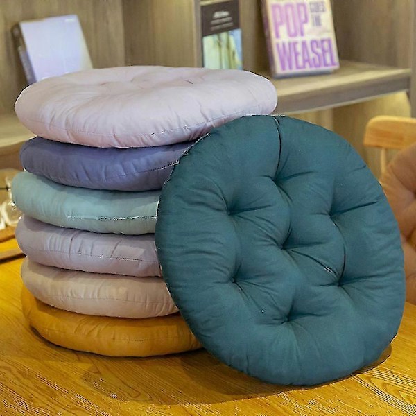 2 st Runda Utomhuskuddar, Utomhus Stolsdynor Runda Sittdynor Stolsdynor Golvkudde, 40*40cm, gurkmeja [DB] Peacock blue