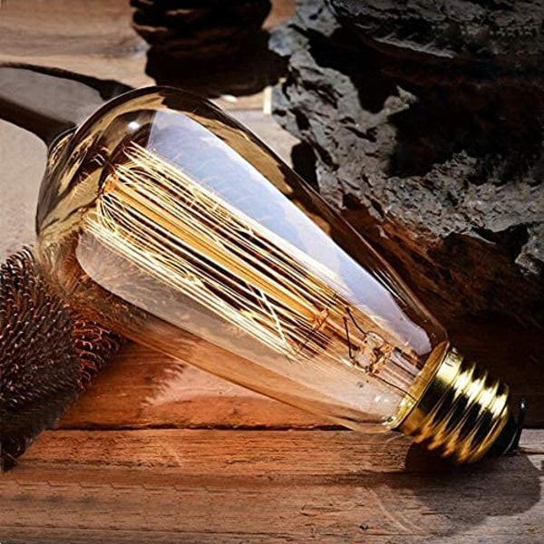 40W ST64 Retro Edison-glödlampa - Varmvit, 2 st E27-glödlampor