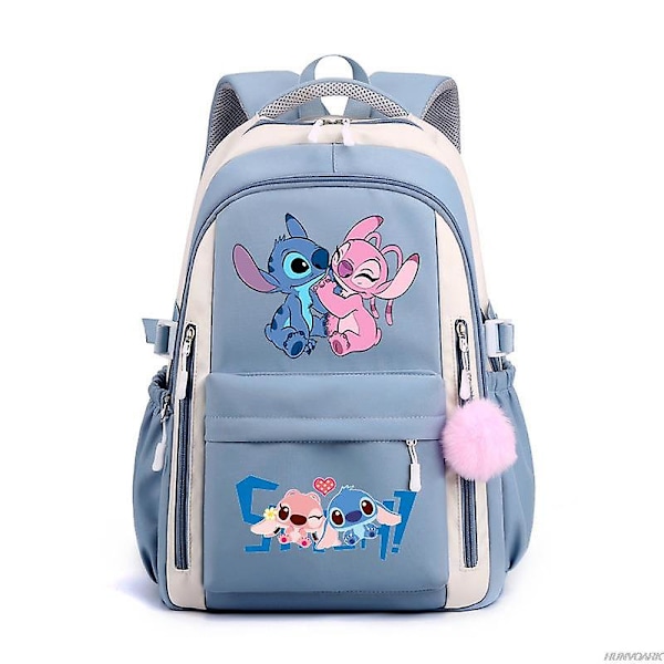 Lilo ja Stitch -reppu naisille ja miehille, suuri kapasiteetti, vedenpitävä, college- ja koululaukut, trendikkäät naisten ja miesten kannettavien tietokoneiden koululaukut [HK] multi
