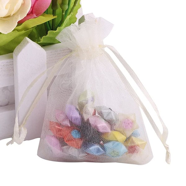 Organzapåsar 100-pack Creme Creme 10x15 cm