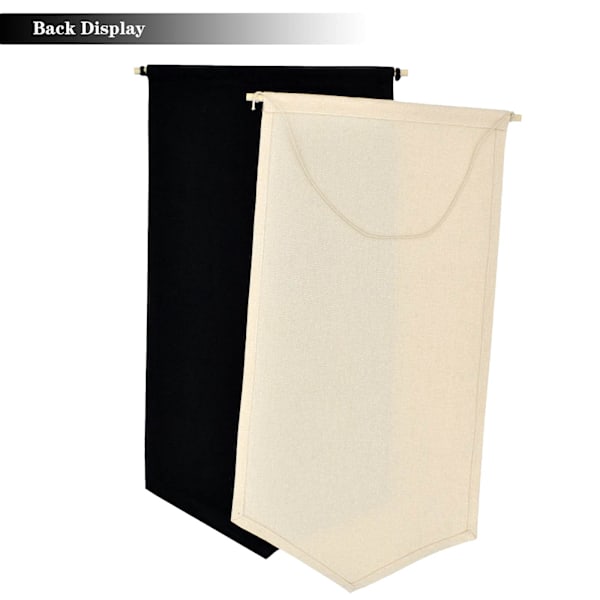 Väggmonterad Brosch Smyckesförvaringsväska Canvas Displayställ Emaljnålsdisplay Bannerhållare Örhängen Halsband (Svart+Vit)