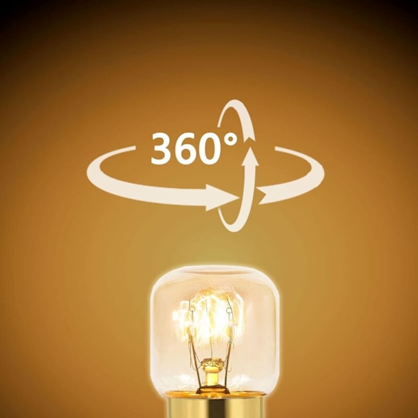 5 kpl Salt Bulb 15W E14 T22 -lamppuja, lämmin valkoinen hehkulamppu 2700K, 80LM, AC 230V, uunilamppu 15W 300°, uuniin, jääkaappiin, suolalamppuun, grilliuuneihin NPTERBL