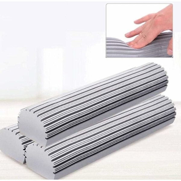 Absorberande Svampmopphuvud Refiller, Mopphuvud, Kvastdynor - 3-pack Grå Mopp Ersättningssvampdynor