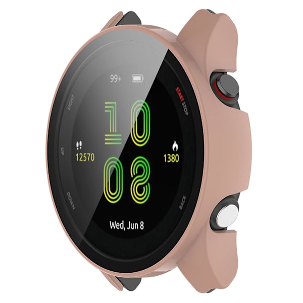 Anti-scratch Anti-fall Hard PC Watch Case Protective Cover med härdat glasskydd för Garmin Forerunner 255