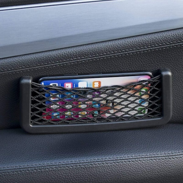 Bil Telefon Netlomme, Brug som Bilbrilleholder og Smartphoneholder eller Organizer - Opbevaringsnet til Bil med Universelt Netdesign - Ny og Forbedret