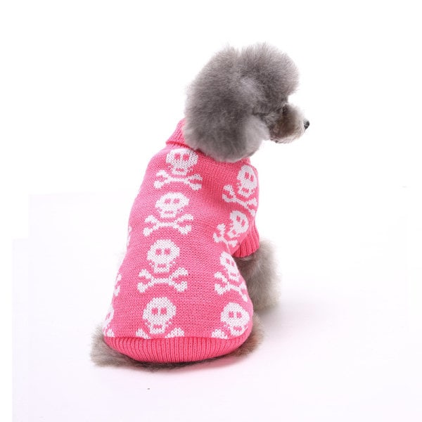 IC Doggy -neuleet, doggy klassiset ruutuneulevaatteet, MYD19 Skull Pink XS