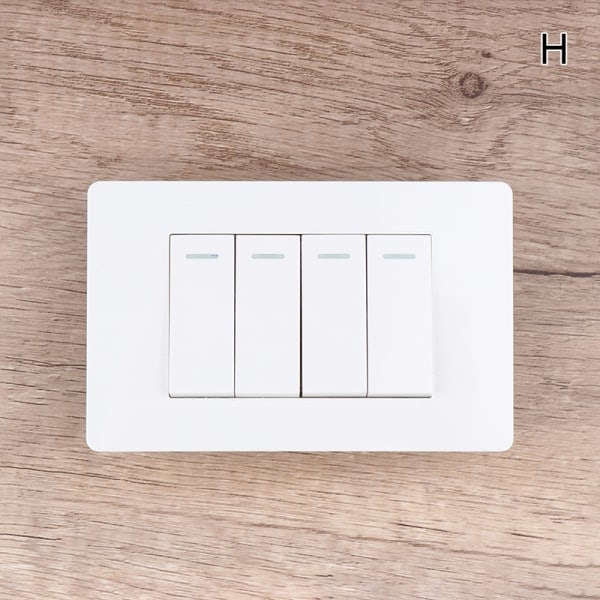 IC 1 2 3 4 Gang På Av Ljus Väggbrytare Vit Panel US Tryckknapp H