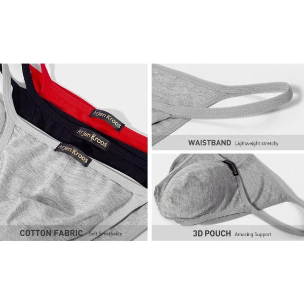 Herrtrosor Badkläder Sexiga G-String Trosor Underkläder Baddräkt 6-pack 3 XL