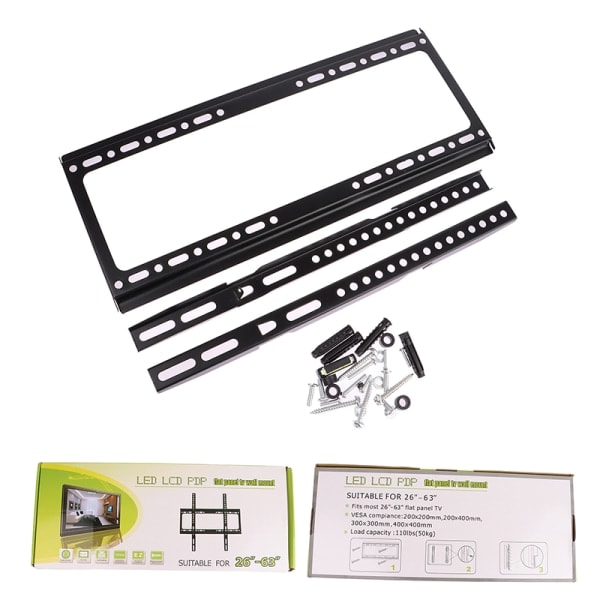 IC 26-63\" TV-fäste LCD LED-skärm Väggfäste Fast TV-ram m/S