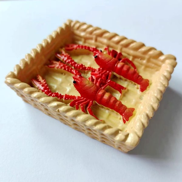 Exportkvalitet tredimensionell realistisk skaldjur hummer krabba eftermiddagste 3d utsökt kylskåpsmagnet present crayfish 5*7CM