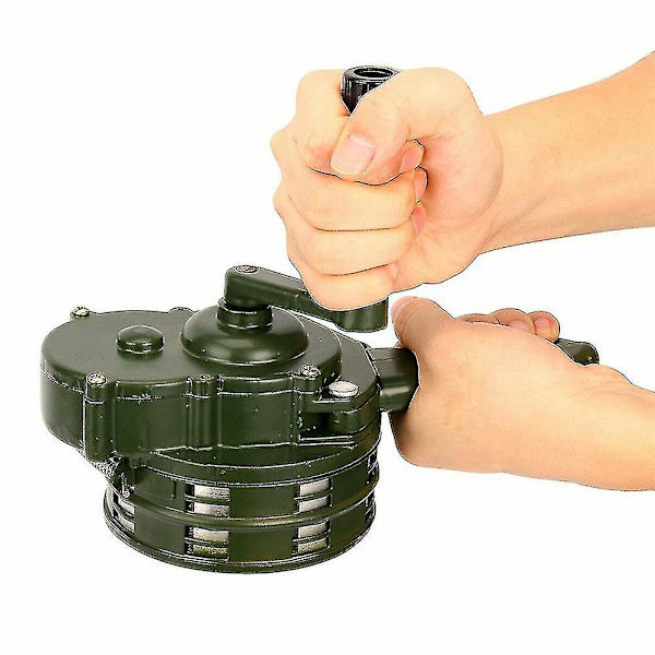 Hand Crank Siren Horn 110db Manuellt Manövrerad Metallalarm Flygraid Nöd Säkerhet