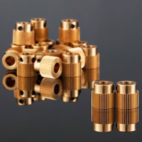 Ekstruderhjul 3D Printer Dele Gear 40 Tænder Messing Ekstruderhjul Kompatibel med CR-10, CR-10S, S4, S5, Ender 3, Ender 3 Pro (10)