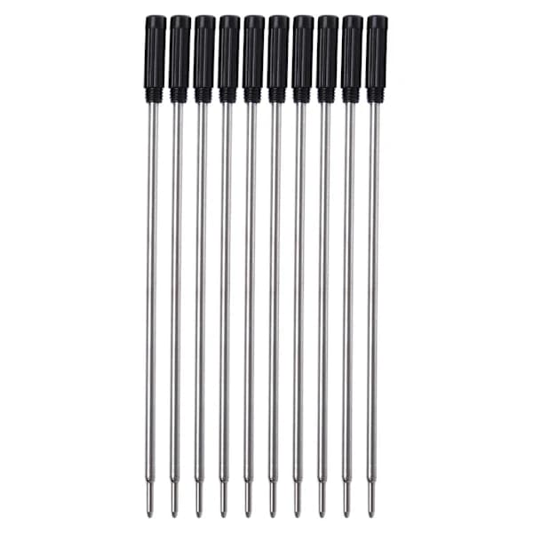 10 stk sort/blå refill 0,5 mm kuglepen Skriv glat kuglepen refill