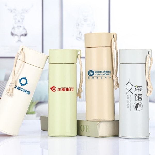 IC 400ML juomalasipullo Vesikuppi Kannettava pullo narulla Sininen