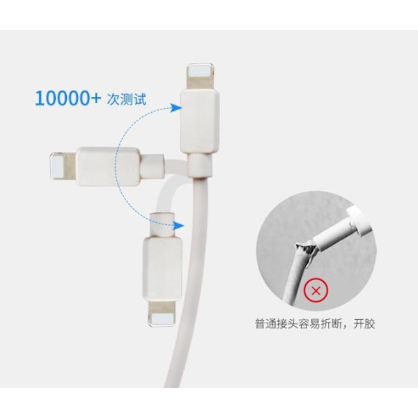 3 STK 1 Meter - Lightning-oplader til iPhone X/8/7/6S/6/5S/SE iOS13