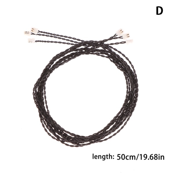 IC LED-ljustillbehör för DIY-fläktar 3 st 0,8 mm 2-stiftskontakt Anslutning D