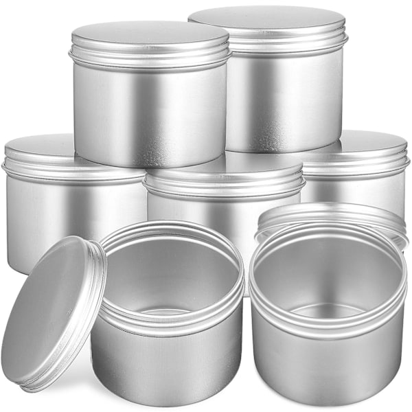 20 st Tomma Runda Aluminiumburkar med Skruvlock för Ljustillverkning Förvaring Kosmetika Godis Bönor