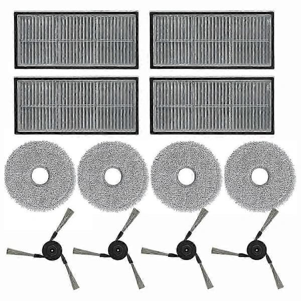 Sidebørster Hepa-filter Moppepuder Erstatningstilbehør til X40/X40 Pro/X40 Ultra Robotstøvsuger