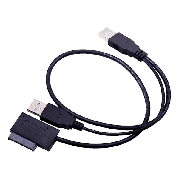 Usb-adapter 6+7p Cd-rom Dvd-rom Sata til Usb 2.0-konverter Slimline Sata 13pin