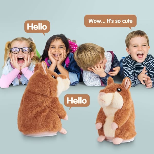 Barnleksaker Talande hamster upprepar vad du säger, pratande plysch interaktiva leksaker Repeterande plyschdjurleksak