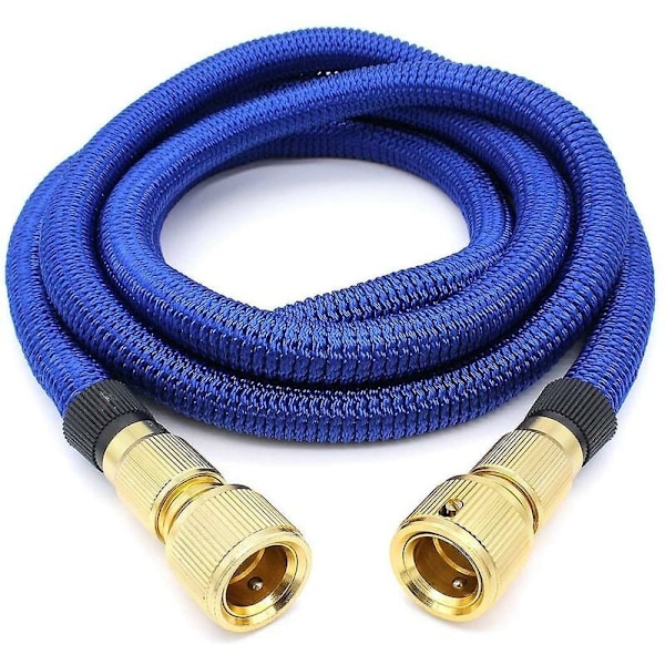 Hageslange, utvidbar hagevannslange fleksibel uttrekkbar slange med metallbeslag for vanning/hagestell/bilvask (2,5 m)