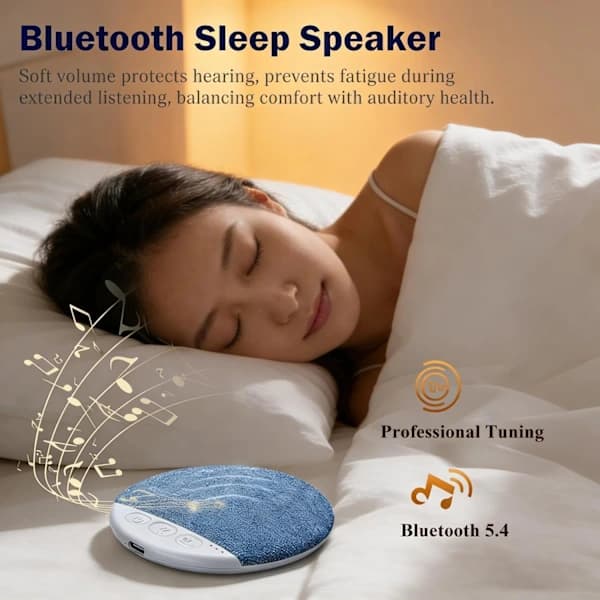 Sovepudehøjttaler Bluetooth 5.4 Hvid Støj Timer Stereo Bas Privat Lyd til Søvn Rejse Hjem Grøn Green