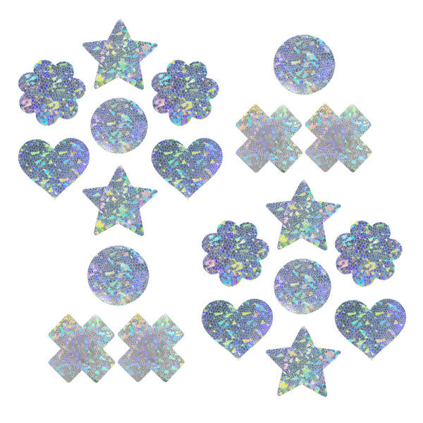 IC 10 par Nippelskydd, Bling-Bling Is-sprickor Textur Nippel