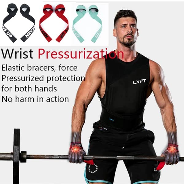 Gym Lyftremmar Marklyft Fitness Handskar Vikt rosa 2 pink 2