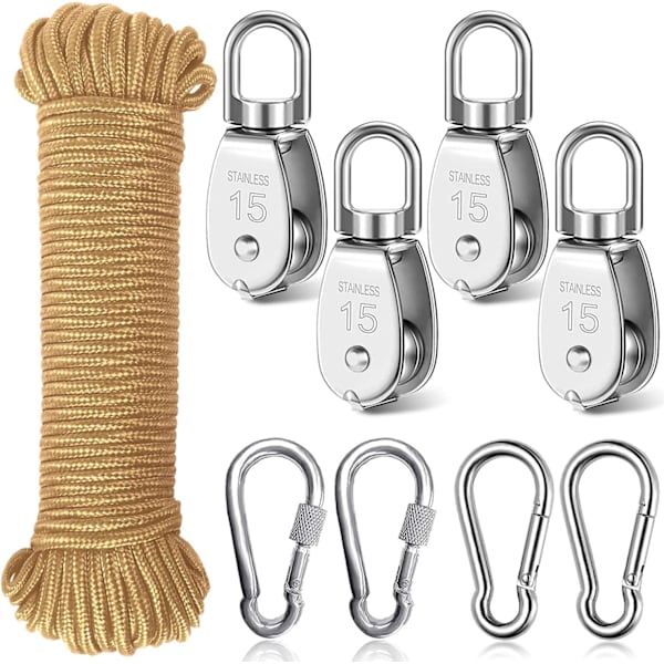 remskivor, rostfritt stål remskiva, svängbar remskiva, lyftremskivor, enstaka remskiva Khaki-m15-4 M15-4